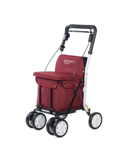 CADDIE DE COURSES ROLLATOR CARLETT LETT800 ROUGE MOBIO