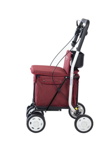 CADDIE DE COURSES ROLLATOR CARLETT LETT800 ROUGE MOBIO