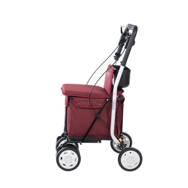 CADDIE DE COURSES ROLLATOR CARLETT LETT800 ROUGE MOBIO