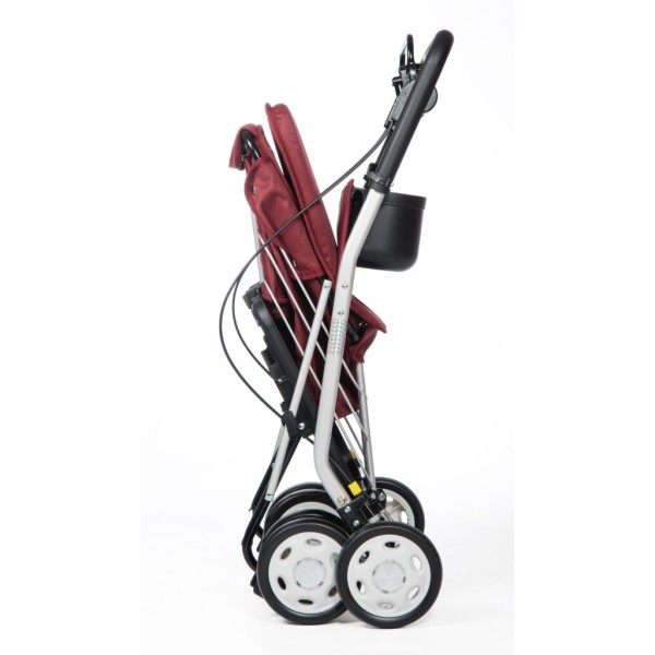 CADDIE DE COURSES ROLLATOR PLIANT CARLETT LETT800 ROUGE MOBIO