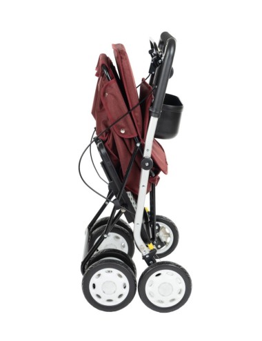CADDIE DE COURSES ROLLATOR PLIANT CARLETT LETT900 ROUGE MOBIO