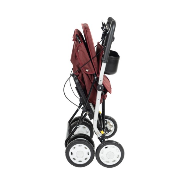 CADDIE DE COURSES ROLLATOR PLIANT CARLETT LETT900 ROUGE MOBIO