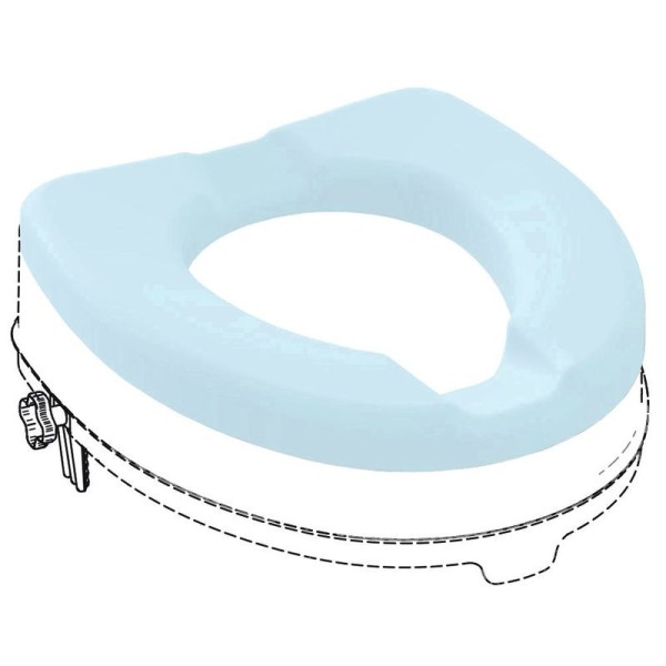 Assise souple pour réhausseur WC IBIZA Bleu Assise souple pour réhausseur WC IBIZA Bleu