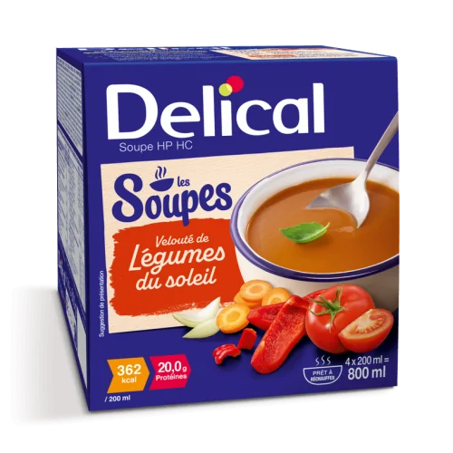 DELICAL Soupe Potage HP HC velouté de Légumes du Soleil Lactalis