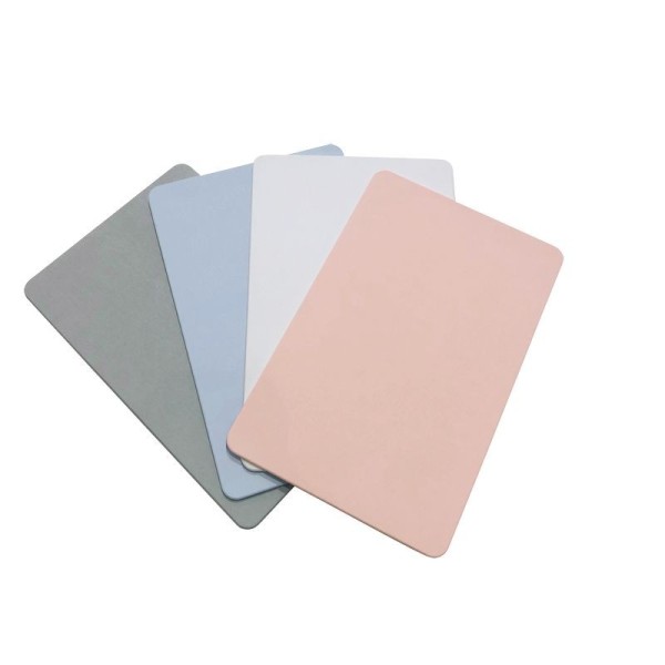 Tapis de bain en diatomite Rose Claire, Bleu Clair, Gris, Gris perle