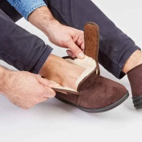 Chausson montant pour homme BASILE Marron PODOWELL