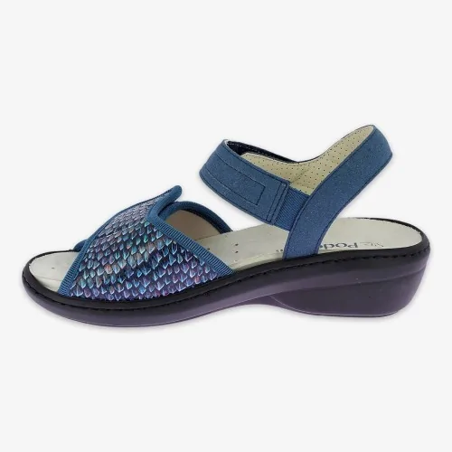 Sandales orthopédiques femme CHUT Demi Bleu PODOWELL