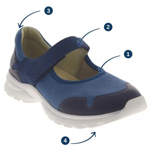 Basket confort femme CHUT Melba Bleu PODOWELL