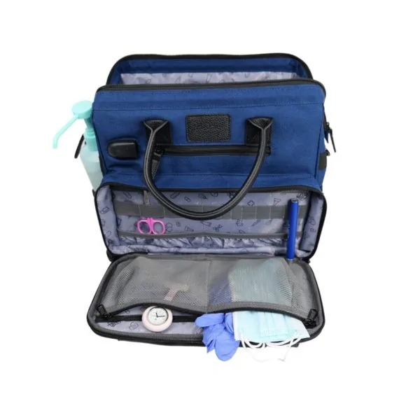 Mini sac médical Ouessant bleu avec pochette DE BOISSY Mini sac médical Ouessant bleu avec pochette DE BOISSY