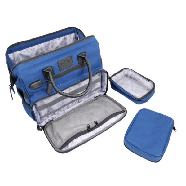 Mini sac médical Ouessant bleu avec pochette DE BOISSY Mini sac médical Ouessant bleu avec pochette DE BOISSY