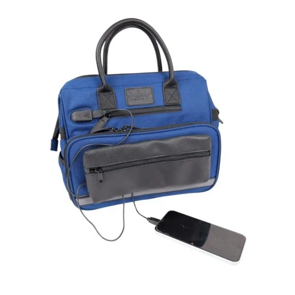 Mini sac médical Ouessant bleu avec pochette DE BOISSY Mini sac médical Ouessant bleu avec pochette DE BOISSY