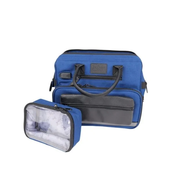 Mini sac médical Ouessant bleu avec pochette DE BOISSY Mini sac médical Ouessant bleu avec pochette DE BOISSY