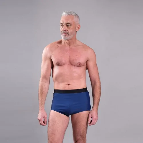 Maillot de bain incontinence homme marine de type slip de bain Benefactor