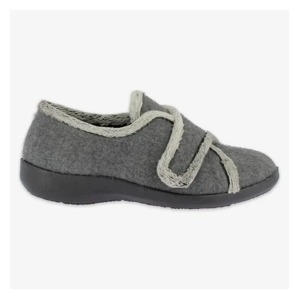 Chaussons orthopédiques CHUT Plumette Anthracite vue de côté PODOWELL Chaussons orthopédiques CHUT Plumette Anthracite vue de côté PODOWELL