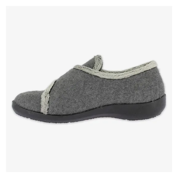 Chaussons orthopédiques CHUT Plumette Anthracite vue de côté PODOWELL Chaussons orthopédiques CHUT Plumette Anthracite vue de côté PODOWELL