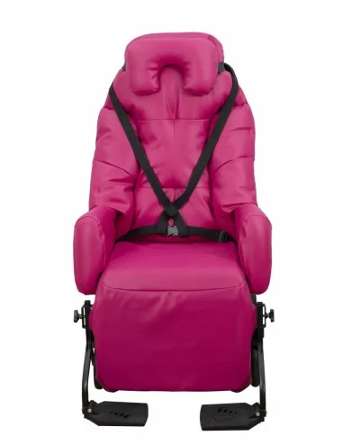 Fauteuil coquille ELYSEE II à inclinaison électrique PVC/PU Framboise Innov'SA