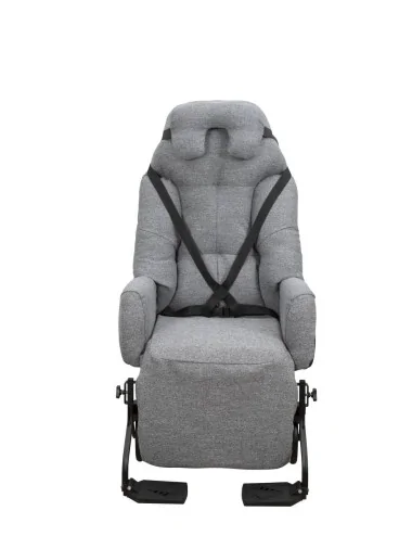 Fauteuil coquille ELYSEE II à inclinaison électrique tissu chiné gris Innov'SA