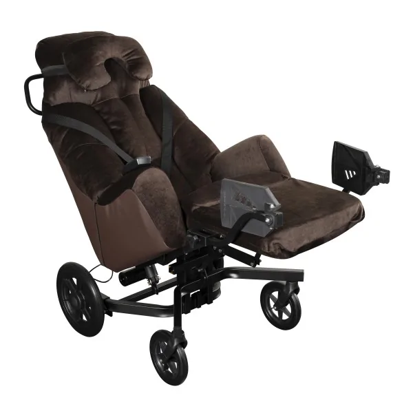 Fauteuil coquille ELYSEE II à inclinaison électrique velours marron Innov'SA Fauteuil coquille ELYSEE II à inclinaison électrique velours marron Innov'SA