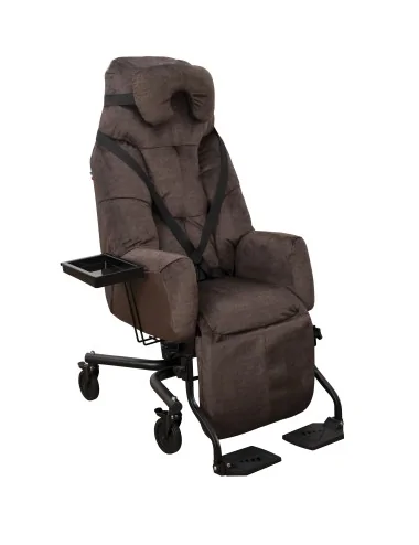 Fauteuil coquille ESSENTIEL II Manuel Velours marron Innov'SA
