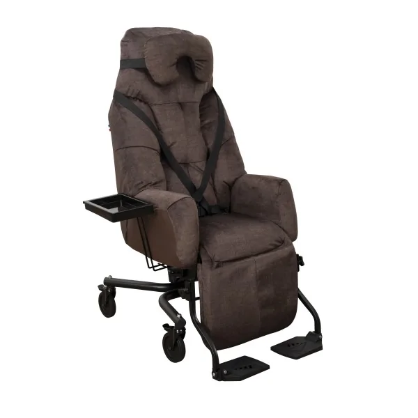 Fauteuil coquille ESSENTIEL II Manuel Velours marron Innov'SA