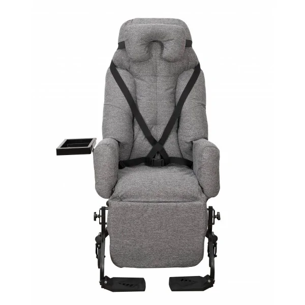 Fauteuil coquille ESSENTIEL II Manuel tissu gris chiné Innov'SA