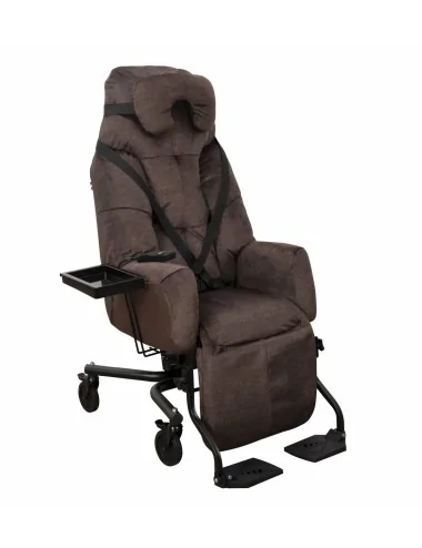 Fauteuil coquille ESSENTIEL II électrique Velours marron Innov'SA
