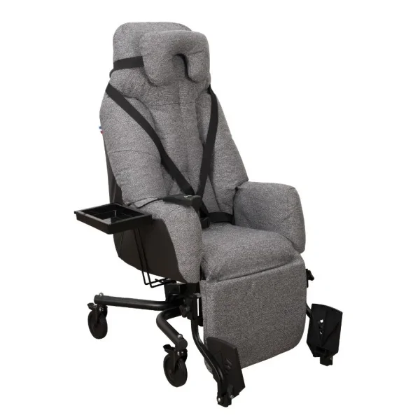 Fauteuil coquille ESSENTIEL II électrique tissu gris chiné Innov'SA