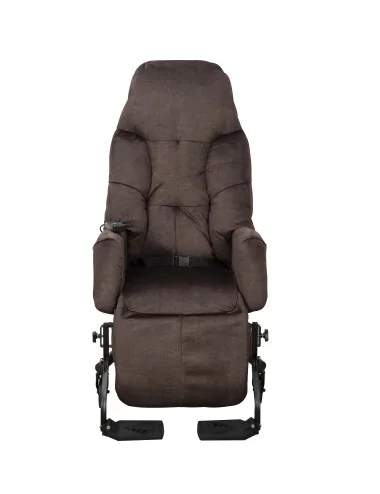 Fauteuil à pousser Mistral II électrique velours marron Innov'SA