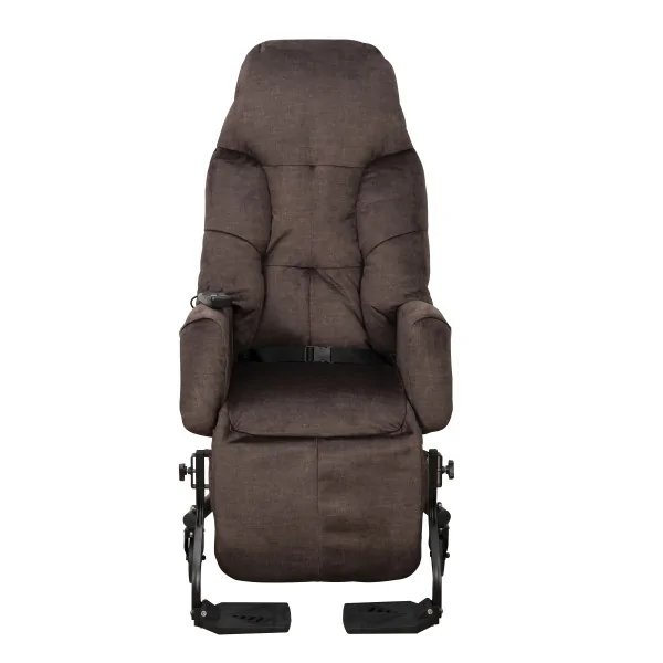 Fauteuil à pousser Mistral II électrique velours marron Innov'SA Fauteuil à pousser Mistral II électrique velours marron Innov'SA
