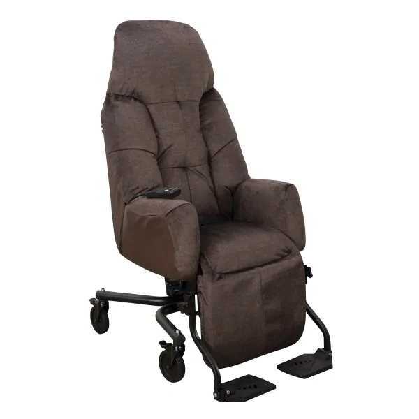 Fauteuil à pousser Mistral II électrique velours marron Innov'SA Fauteuil à pousser Mistral II électrique velours marron Innov'SA