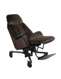 Fauteuil à pousser STARLEV II électrique velours marron choco Innov'SA