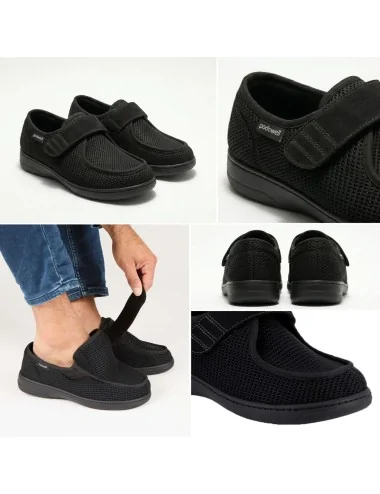 Chaussons chut ANDO noir vue de côté