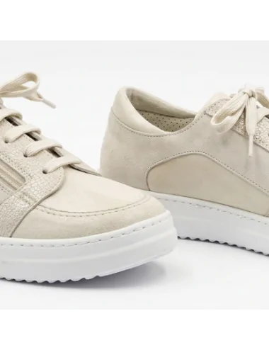 Basket femme BECKY02 ECRU beige PODOWELL