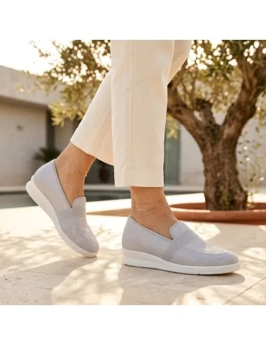 Mocassins pour femme CHUT NELIA Perle Podowell vue de face