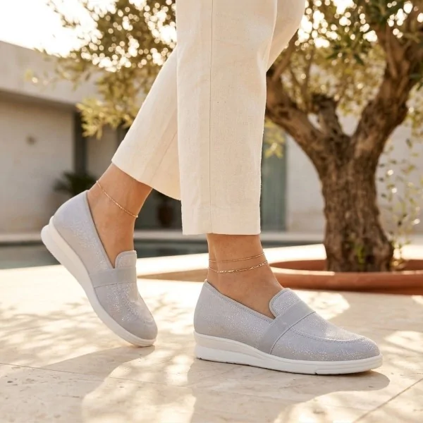 Mocassins pour femme CHUT NELIA Perle Podowell vue de face