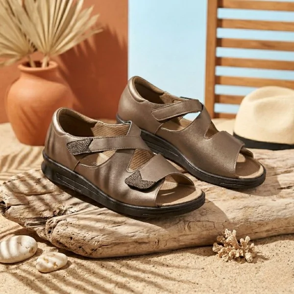 Sandales orthopédiques femme CHUT Newell Bronze PODOWELL