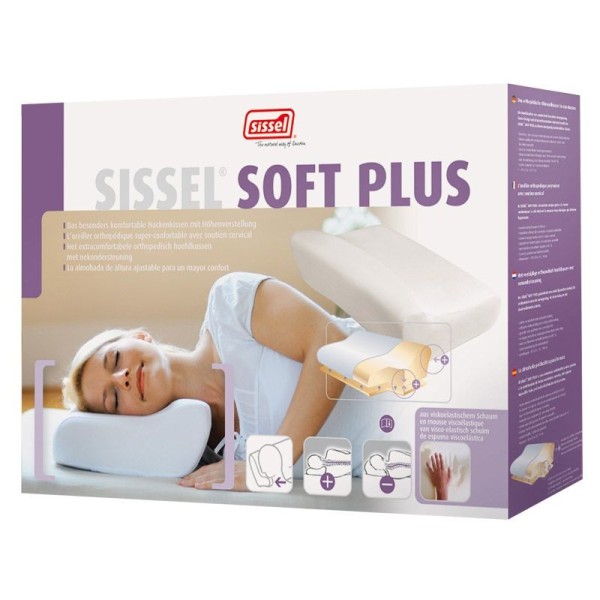 Oreiller à mémoire de forme soft plus avec taie SISSEL Oreiller à mémoire de forme soft plus avec taie SISSEL