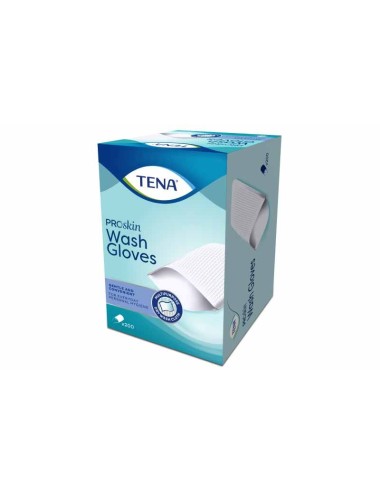 Paquet de 200 Gants Tena Wash Gloves Proskin plastifiés - Gants de toilette jetables pour soins personnels.