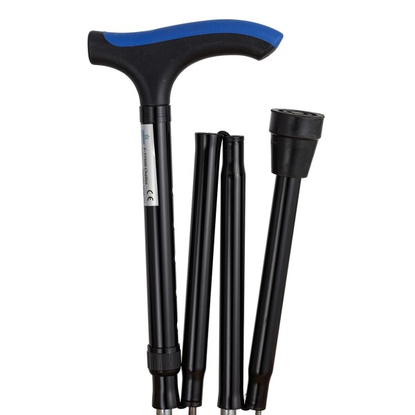 Canne T pliante bi matière bleue HERDEGEN Canne T pliante bi matière bleue HERDEGEN