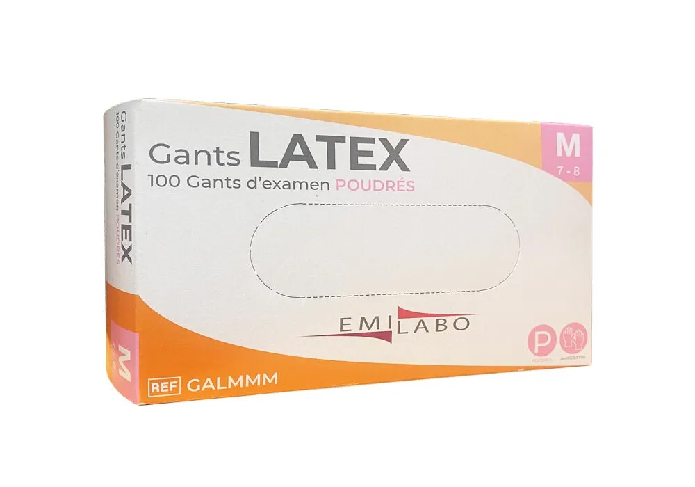 Gant d'examen Emilabo latex poudré